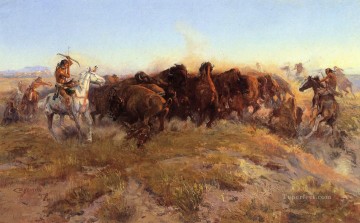 ザ・サラウンド西部アメリカ人チャールズ・マリオン・ラッセル Oil Paintings
